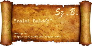 Szalai Baldó névjegykártya